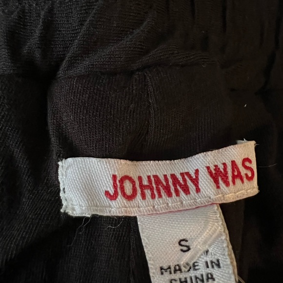 NWOT JOHNNY Was Black Grace Sequin Elastic Drawstring Waist Long Cocktail Pants - Picture 9 of 13